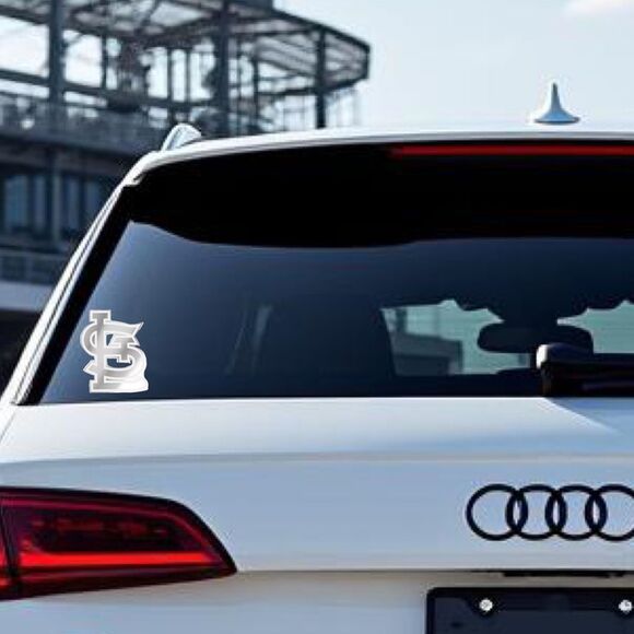 NEW St. Louis Cardinals WinCraft 6" x 6" Perfect Cut Chrome Decal - Picture 4 of 4